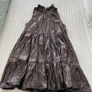 TCEC metallic tiered dress size M.
